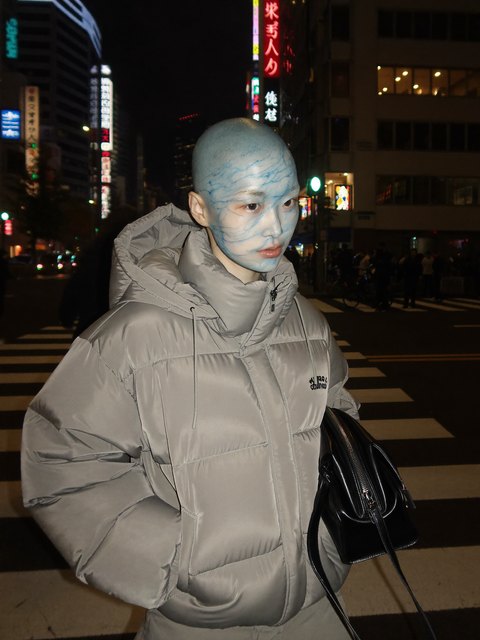 Jelly skin under Tokyo neon — original AI-generated fictional character